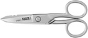 Klein Tools 2100-9 Ciseaux électriciens en acier inoxydable, fabriqués aux États-Unis, embouts à poignées de 5.25 pouces, encoches de décapage, lame déraillée non glissante
