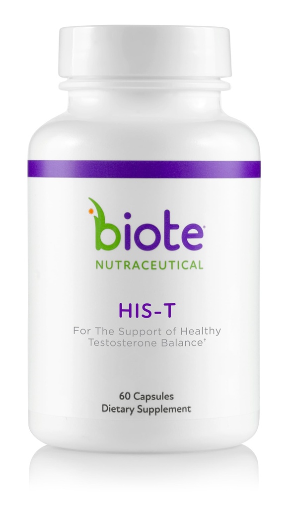 Biote Nutraceuticals - HIS-T - Healthy Testosteron Balance Support for Men (60 Capsules)
