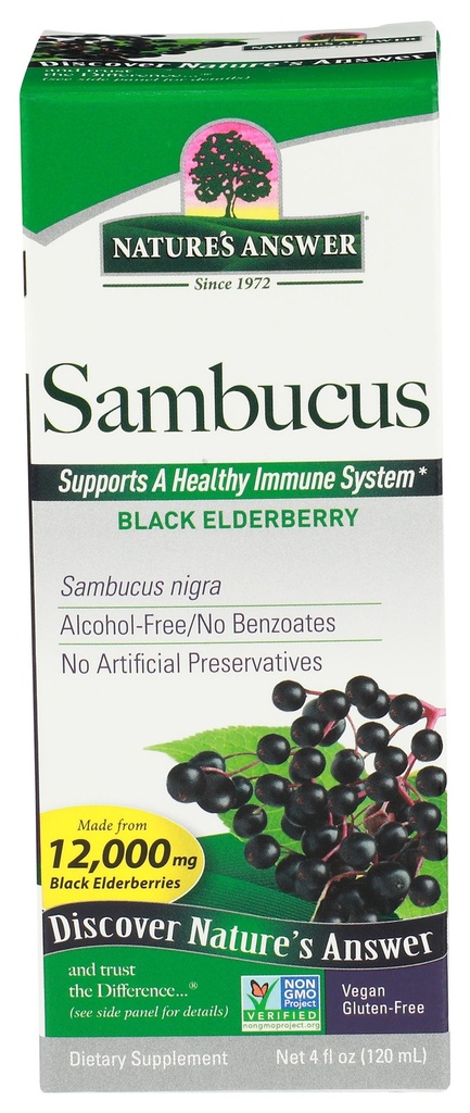 Het antwoord van de natuur Sambucus Dieetsupplement, Origineel voor Dagelijkse Immune en Antioxidant Ondersteuning 