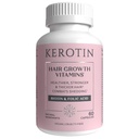 Kerotine Haargroei Vitaminen, Biotine Supplement, DHT Blocker, Collageen Stimulator, voor haarverlies ondersteuning, Nagel en huidverzorging, Inclusief Saw Palmetto, Vitamine D3 & meer - 60 pillen (1 maand levering)
