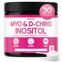 Myo-Inositol & D-Chiro Inositol Supplement Powder (2050mg Per Serving Ideal 40:1 Ratio Myo Inositol, 30 Day Supply) For Hormone Balance for Women & Ovarian Health - Third Party Tested, Vegan & USA Made