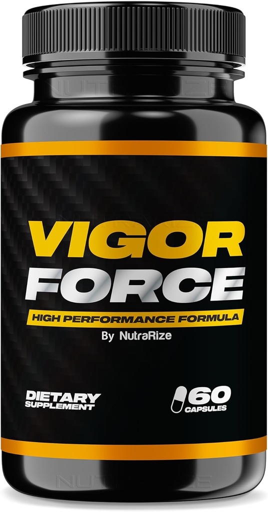 NutraRize Vigor Force voor mannen, High Performance Man Capsules, Alle Natuurlijke Dieet Supplement voor de algehele gezondheid en welzijn, Officiële Pillen 50 Review (60 Capsules)