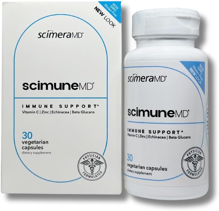 ScimeraMD® Scimune Immune Immune Support Supplement met zink, quercetine, echinacea en Wellmune® Beta Glucan, 30 CT