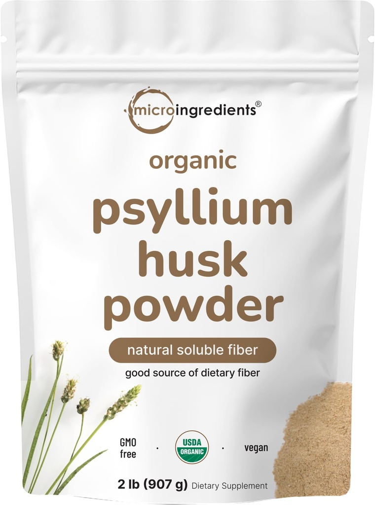 Micro Ingrediënten Biologische Psyllium Husk Powder, 2lbs (32oz) 