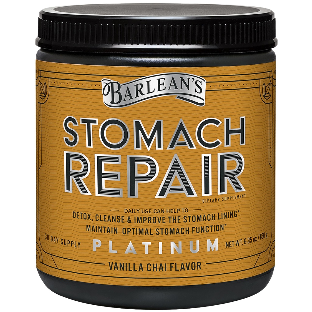 Barlean's maag Reparatie Gut Health Powder Supplement, vezels en spijsverteringssupplementen Blend voor detox en reiniging, Vanilla Chai Drink Mix, 6,35 oz