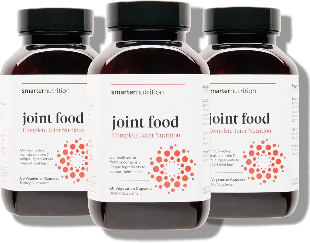Smarter Nutrition Joint Food - voedende ondersteuning voor Joint Comfort, Smeermiddel, Mobiliteit met Collageen Type II, Lipase, MSM, Vitamine C, Turmeric, Bromelain - 180 Count(Pack of 3) - 90-Day Supply