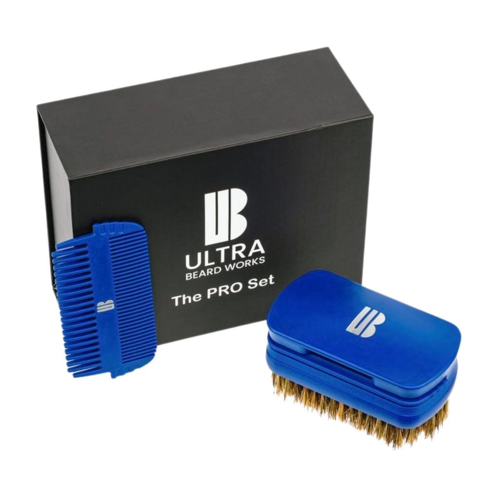 Magnetized 'Pro' Baard Kit - Ultimate 3-in-1 Detachable Set met Spiegel, Boar Bristle Brush en Two Combs