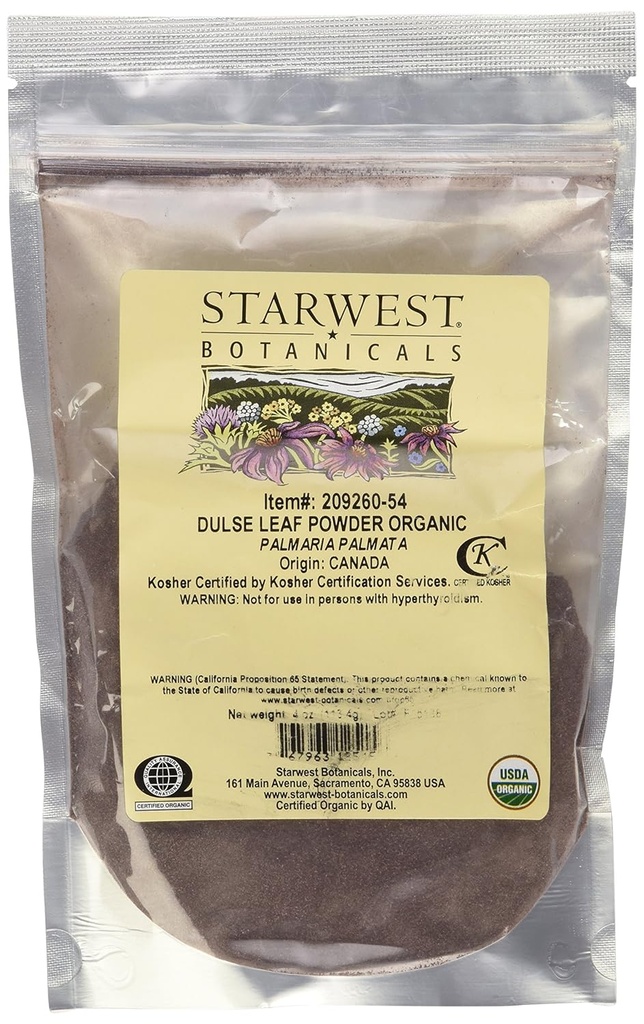 Starwest Botanicals Biologische Dulse Leaf Powder - 4 oz (113 g)