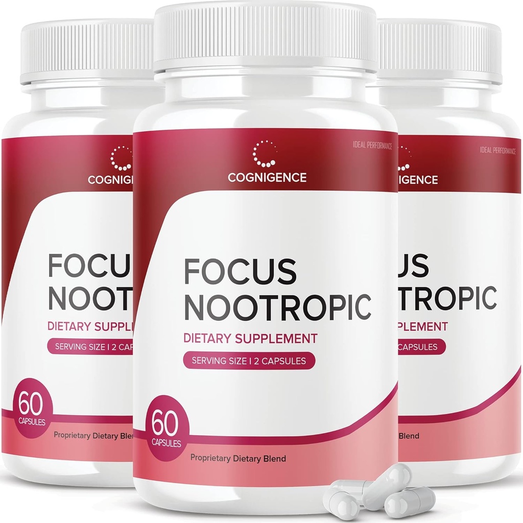 IDEAL PERFORMANCE (3 Pack) Cognience Focus Nootrope Memory Booster Supplement Pillen (180 Capsules)