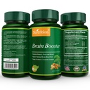 Natrition Brain Booster - Ginkgo Biloba, Turmeric, Cistanche Tubulosa, Fo-ti Extract Blend - Support antioxydant naturel pour la fonction cérébrale - Clarté, focalisation et amélioration de la mémoire - 90 Capsules Veggie