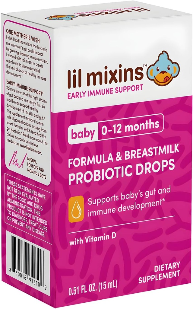 Lil Mixins Feeding Probiotic Drops for Baby 