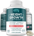 BIOTEKELAB Hoogtegroei Maximizer, Calcium, Vitamine D3 en Zink Blend Pillen, Bone Growth Supplement voor kinderen en tieners, Botsterkte, Dichtheidsondersteuning, GGO-vrij, Glutenvrije, Made in USA, 60 Caps