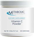 Maintenance métabolique Poudre de vitamine C - 1100 mg Acide ascorbique pur Antioxydant + supplément de soutien immunitaire - boisson facile Add-in (15,7 oz / 400 portions)