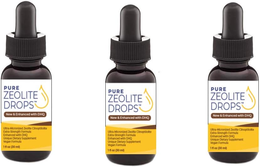 3 Pack Fulvic en Humic Acid Immune Gut Support Eenvoudig te nemen 100% Biobeschikbaarheid Pure Liquid Zeoliet suspensie Verbeterd met DHQ, Natural Immune System Modulator