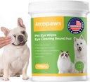 Wipes pour les yeux pour chien et chat - Détachant des taches pour les animaux de compagnie - Wipes pour les yeux pour la décharge et la croûte - Eye Care Cleaning Pads for Reduce Dirt and Mucus Secretions - 100pcs