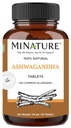 Ashwagandha tabletten- 90 tabletten, 1000 mg per mi Nature