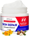 Natrulo Crème de réparation de la peau naturelle tout usage pommade pour l'eczéma, déchiquetant, piqûres, brûlures, rash de couches, vers, soins de la plaie