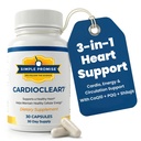 CardioClear7 - Coenzyme Q10 (CoQ10) 100mg et PQQ 10mg Supplément santé cardiaque avec Shilajit - soutient la circulation, l'énergie cellulaire et la santé cardiovasculaire - 30 capsules
