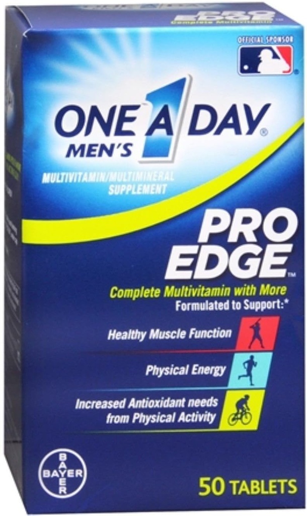 One-A-Day Mannen Pro Edge Multivitamine, 50-Tablet Fles