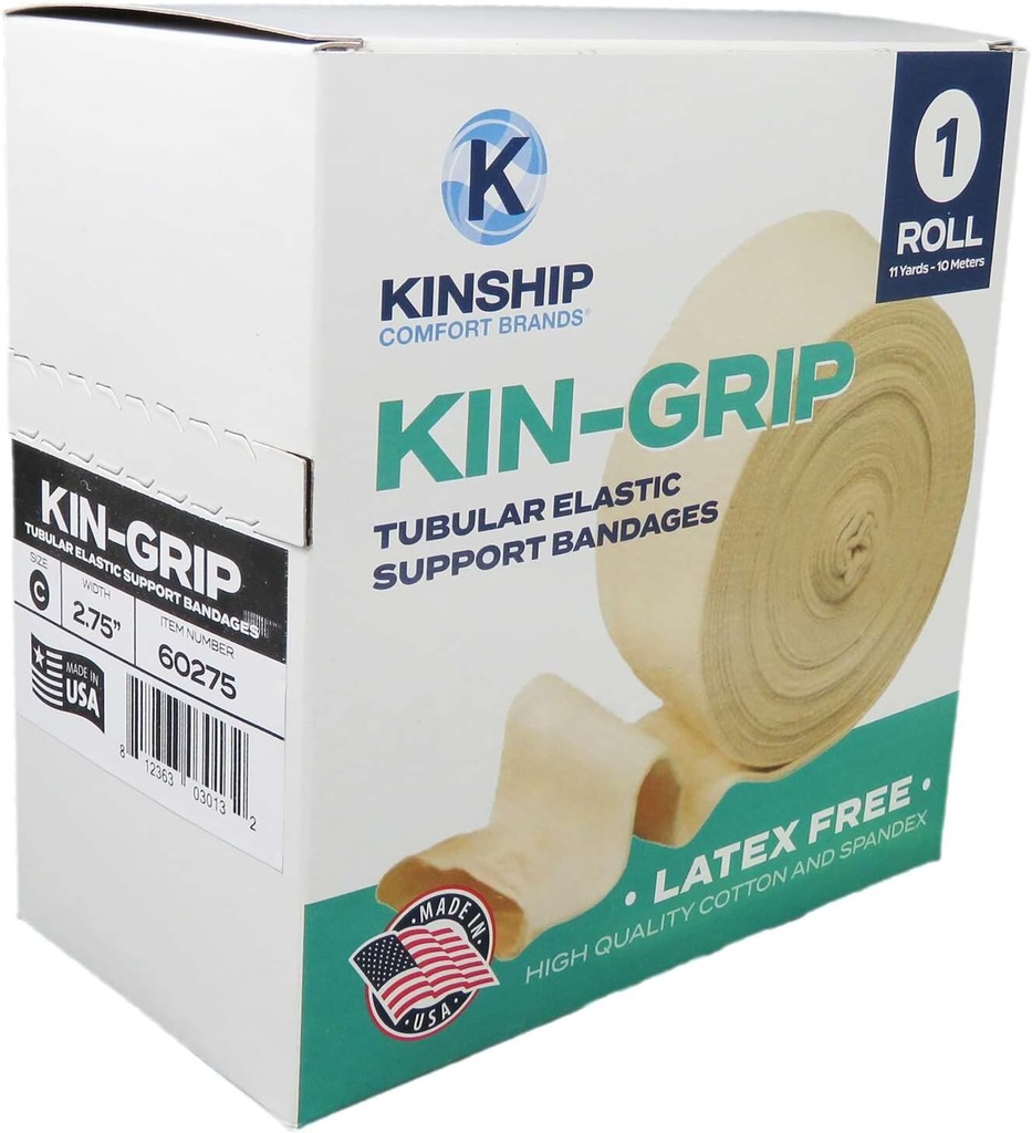 KinGrip Tubular Elastische Support Bandages by Kinship Comfort Merken Tubular Bandage Beschermt Fragiele Huid Latex-Gree Wound Care voor Edema en Lymfoedeem Ondersteuning 