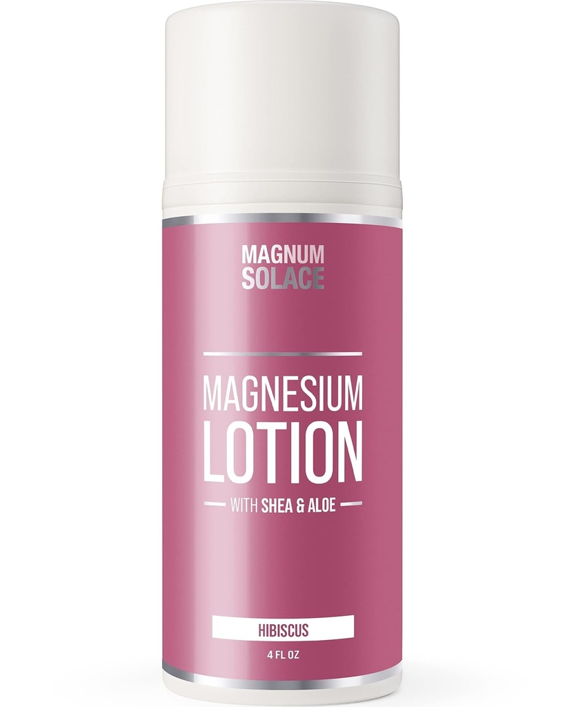 Magnesium Lotion Super › Gemaakt met Aloe en Shea voor benen krampen, pijnlijke spieren en gewrichten, verjonging Veilig voor kinderen, Made in the USA (Hibiscus)