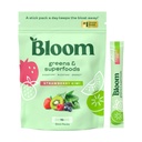 Bloom Nutrition Superfood Greens Powder, Digestieve enzymen met Probiotica en Prebiotica, Gut Health, Bloating Relief for Women, Chlorella, Green Juice Mix w Beet Root Powder, 60 SVG, Aardbei Kiwi