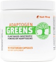 SaltWrap Adaptogen Greens - Mind-Body Resilience Formula - Cafeine-Free Nootropic for Stress, Focus, and Cognitive Performance - 90 Capsules