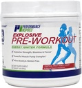 Prestaties geïnspireerde voeding PreWorkout Powder - All Natural - G-Free & Vegan Formula - Bevat Citrulline - Nitrosigine - Green Tea - Arginine - Beta Alanine - Tropical Fruit Punch - 32 porties