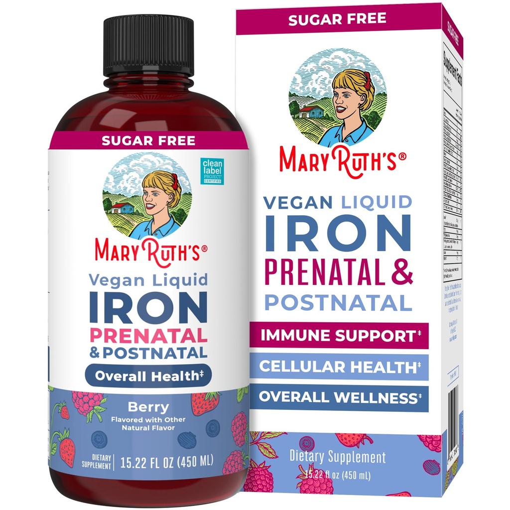 MaryRuth Organics (en anglais seulement) Supplément en fer liquide Prénatal et postnatal pour la grossesse et la lactation (en anglais seulement) Insuffisance en fer (en anglais seulement) Soutien immunitaire (en anglais seulement) Sugar/Gluten Free (en anglais seulement) Vegan (en anglais seulement) Non-GMO (en anglais seulement) 15.22 Fl Oz