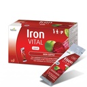 hübner Iron Vital Liquid Iron Supply Plus Vitamin C, Dietary Supplement for Adults and Kids, Vegan and Gluten-Free, Fruit Flavor, Box of 20 Packets, 10 ml Each