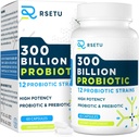 Probiotica voor vrouwen Mannen: 300 Biljoen CFU Probiotic High Potency + 12 Strains Biologische Probiotica met Prebiotica, Dagelijks Probiotic Supplement voor Digestief, Gut, Immune en Bloating Health, 60 Capsules
