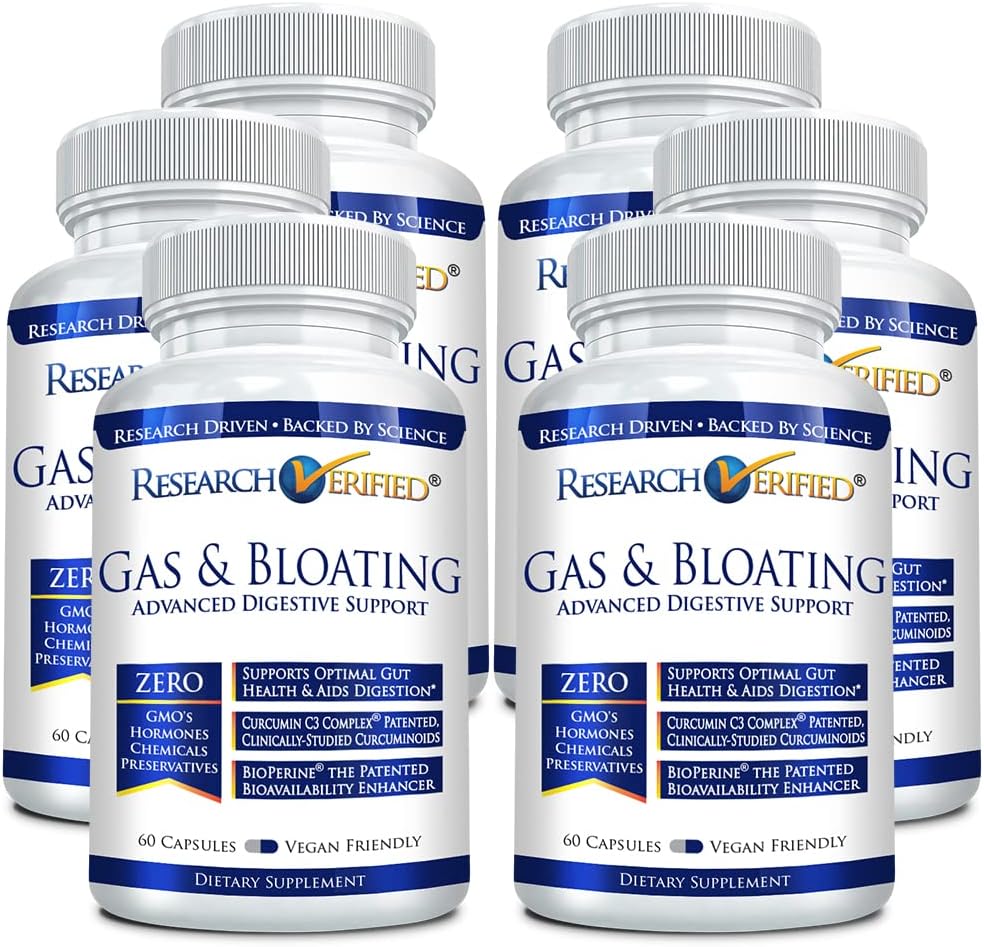 Recherche sur le gaz vérifié et le ballonnement - Détendez les muscles intestinaux, éliminez le gaz accumulé - Poudre d'artichaut, gingembre, poudre de feuille de menthe poivrée - 360 capsules - végétalien
