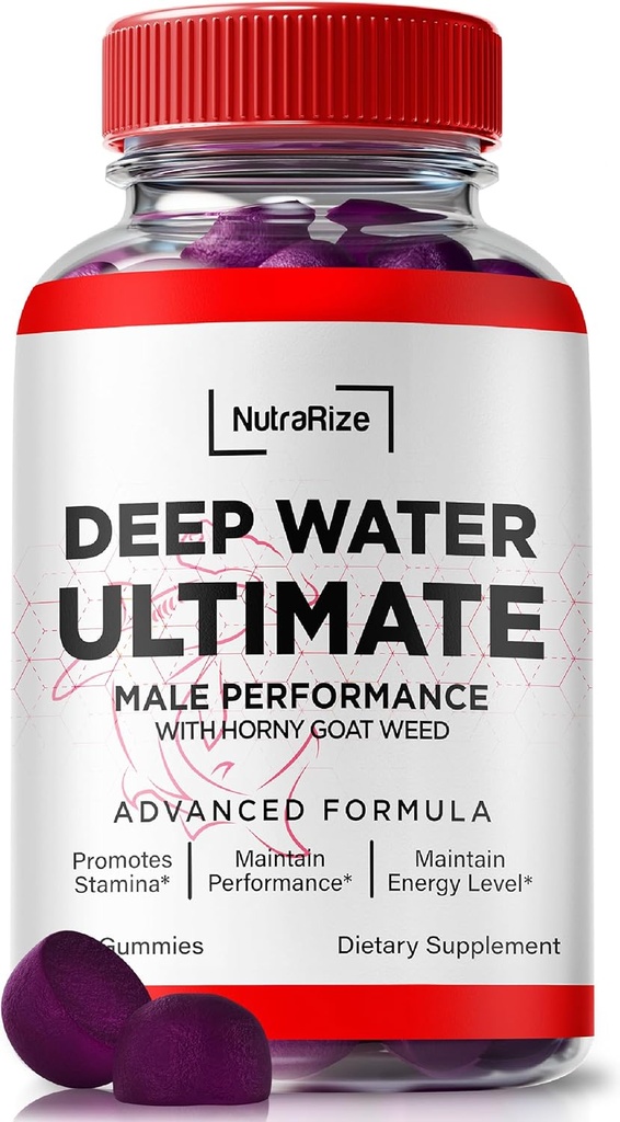 NutraRize Deep Water Ultimate Male Gummies - Officiële Deep Water Man Essentials, Premium Deepwater Ultimate Gummies voor mannen, Deep Water Ultimate Male Gummy, Performance Review (60 Gummies)