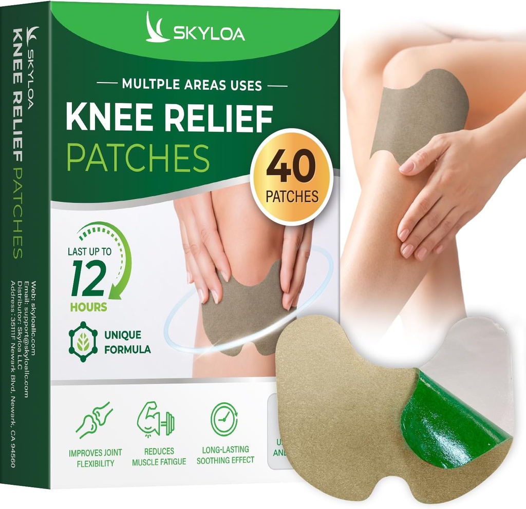 Patches de soulagement du genou, Patches de genou, Patches de chaleur pour le cou arrière articulaire, Patches à base de plantes pour le genou, Sticker d'extrait de wormwood pour le genou, Long Lasting Relief pour le muscle, jusqu'à 12 Hrs