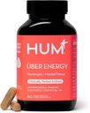 HUM Uber Energy Adrenal Energy Support Supplement met Ashwagandha Root, Ginseng, B Vitaminen, Vitamine B6, B5, en Adaptogenen, Supplementen voor Adrenal Fatigue Support, 60 Vegan Capsules