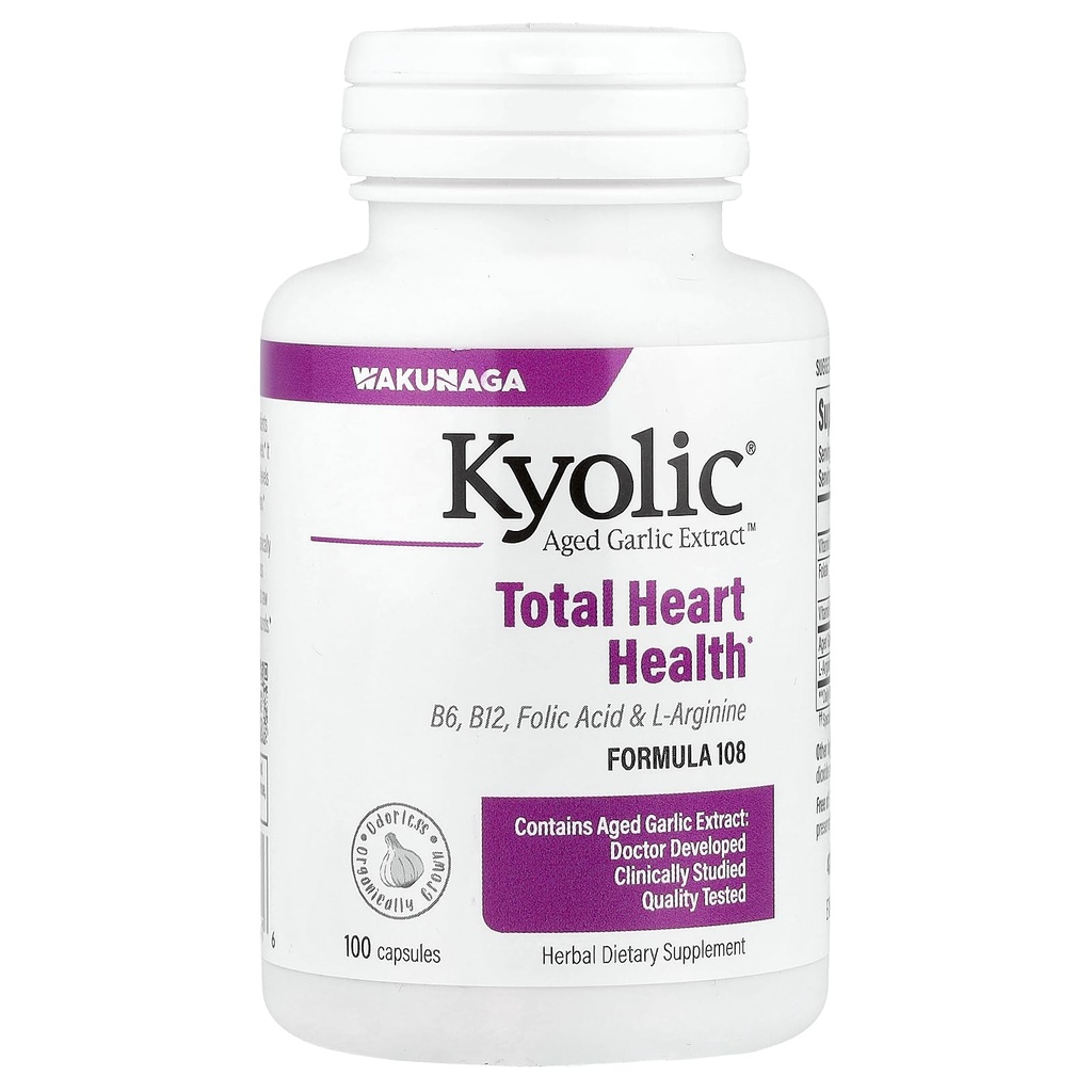 Kyolic Aged Knoflook Extract Totaal Hartgezondheid Formule 108 - 100 Capsules
