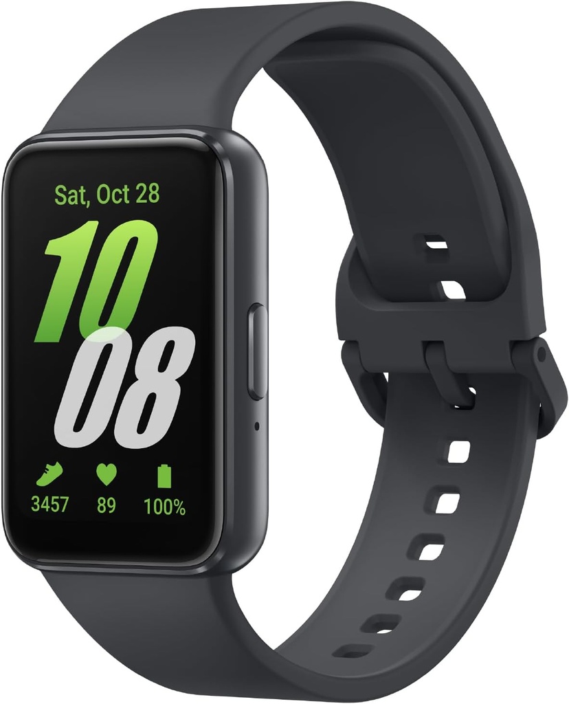 SAMSUNG Galaxy Fit3, Health/Activity Fitness Tracker, Smartwatch voor Android, 13 dagen Batterij, Slaap/Snore Tracking, Hartslag, 2025, Donkergrijs [US Versie, Exclusive, 2Yr Garantie]