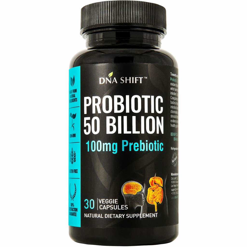Probiotiques 50 Million - 11 Strain Live Probiotique Prébiotique pour les hommes et les femmes - Meilleur pour soutenir la santé digestive et immunitaire. avec Lactobacillus Gasseri - Potence garantie d'expiration