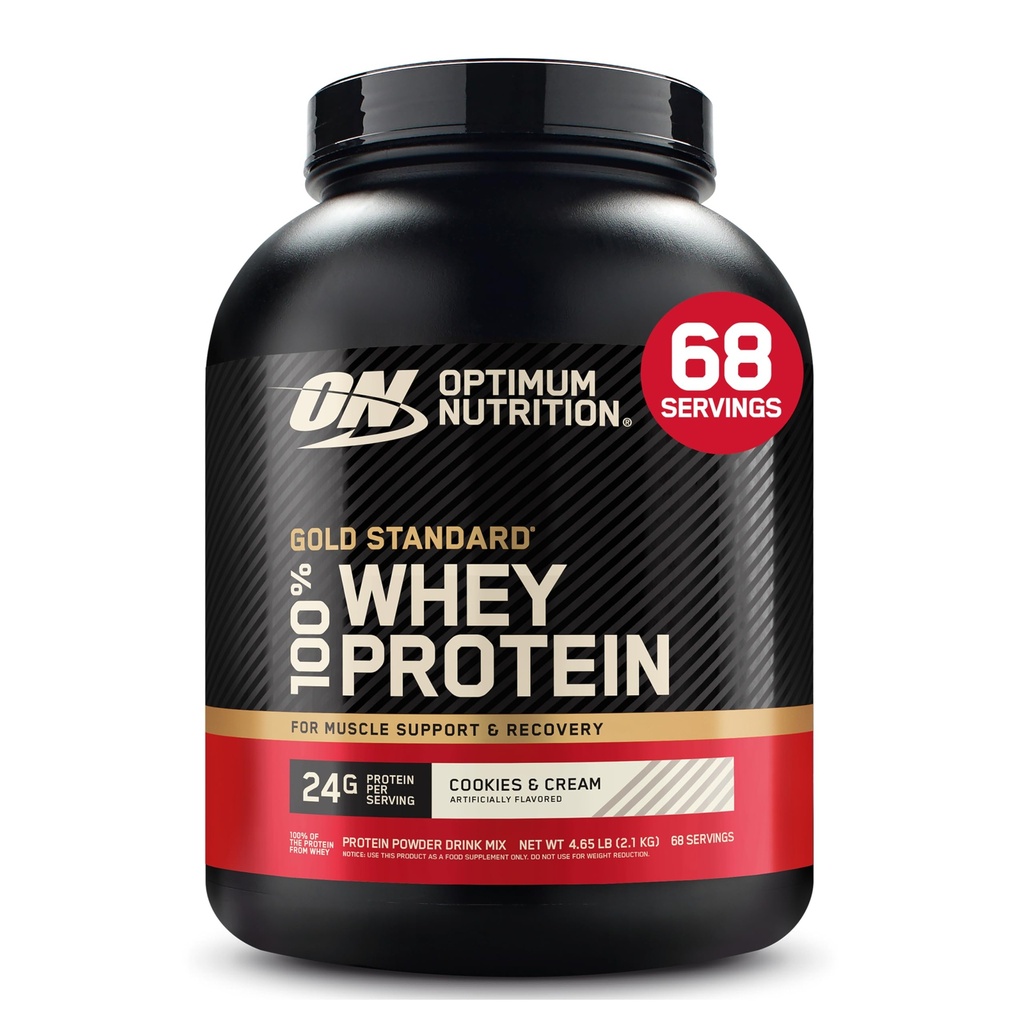 Optimale voeding Gold Standaard 100% Wei Proteïne Poeder, Cookies & Crème, 5 Pond (Verpakking mei Vary)
