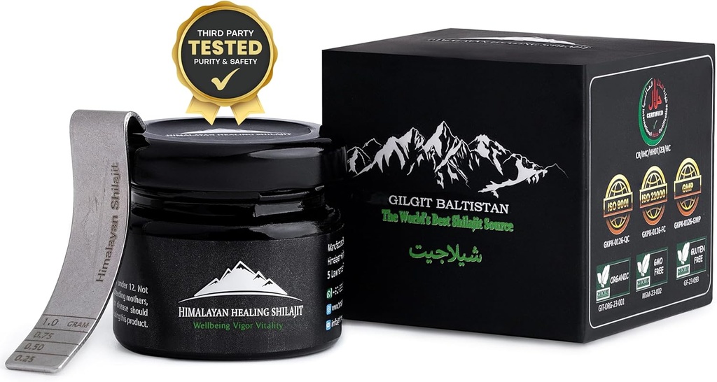 Gold Grade Himalaya Shilajit Hars voor mannen en vrouwen