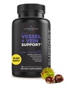 Livingood Daily Vein Support, Circulation & Vein Support Supplément avec Diosmin, Cheval Chestnut, Nattokinase, Gotu Kola & Vitamine K2, formule de santé vasculaire et veinière, sans gluten, 60 capsules