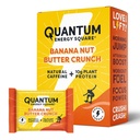 Quantum Energy Square: Energy Bar met Cafeïne & 10g proteïne. Delicious Healthy Snack On The Go. (Veganist, Glutenvrij, Sojavrij, Melkvrij) - Banana Not Butter Crunch 8Pk