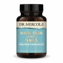 Dr Mercola Cheveux, peau et ongles - Fournit de la biotine, de la kératine et de l'acide hyaluronique - Qualité supérieure - Soutient le vieillissement en santé - Non-OGM, sans gluten et sans soja - 30 capsules (30 portions)