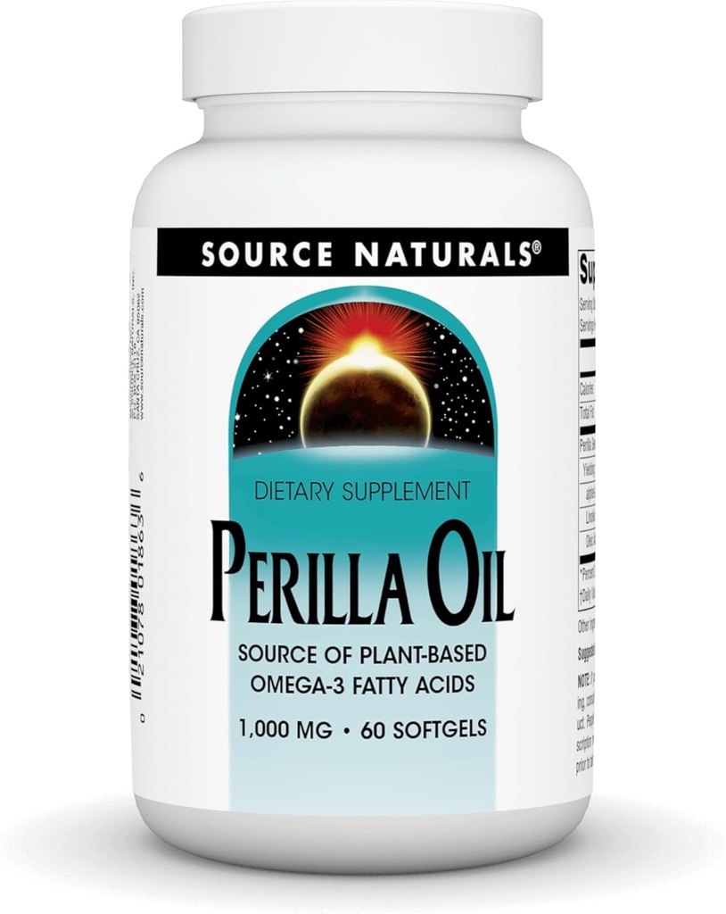 Bron Naturals Perilla Oil Bron van plantaardige omega-3 vetzuren, 1000 mg - 60 Softgels