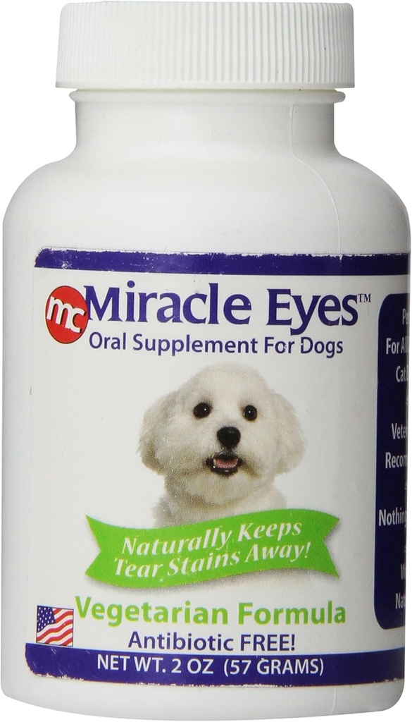 Miracle Care Miracle Eyes Oral Supplement voor honden, 2 Ounce, Probiotica te verminderen Tear Stains, Vegetarisch, Antibiotic Free