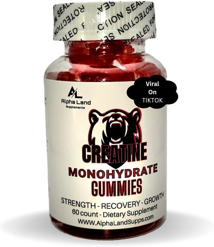 Creatine Monohydraat Gummies- 5g- 30 porties - Vegan Createine Gummy Bears voor spiergroei, spierherstel, workout herstel, Brain Health - No Loading Fase - No Bloating