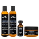 Live Bearded Complete Beard Grooming Kit - Wash, Conditioner, Boter en Olie - Made in the USA with All-Natural Ingredients - Heren bruidegom Set - Cedar, Vanilla