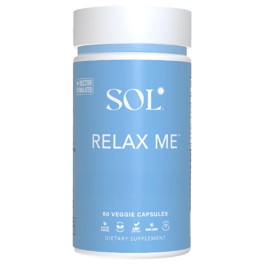 Relax Me - Natuurlijke kalmerende verlichting voor stress, spanning, & zorgen - 15x meer effectief - Ondersteuning Mood, Relax The Mind & Body - Supplementen voor volwassenen - Niet-Drowsy - 60 Vegetarische Capsules