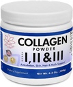 Poudre de collagène de type I, II et III. Collagène hydrolysé et acide hyaluronique, Net Wt 6.3 Oz soutient l'articulation, la peau, les cheveux et les ongles. Poudre de collagène 1, 2, 3.