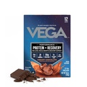 Vega Protein + Herstel - 30g Plant-Based Protein per Serving, Chocolate, 12 x 1.6oz Sachets, 5g BCAA's, Probiotica, NSF gecertificeerd, voor Shakes & Smoothies, (Verpakking mei Vary)